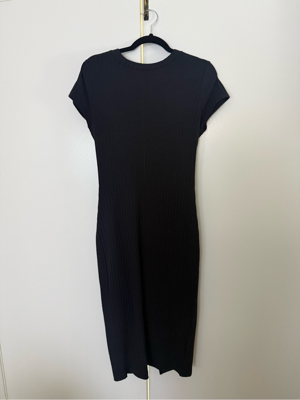 Free people Ribbed Short-Sleeve Midi Dress size medium